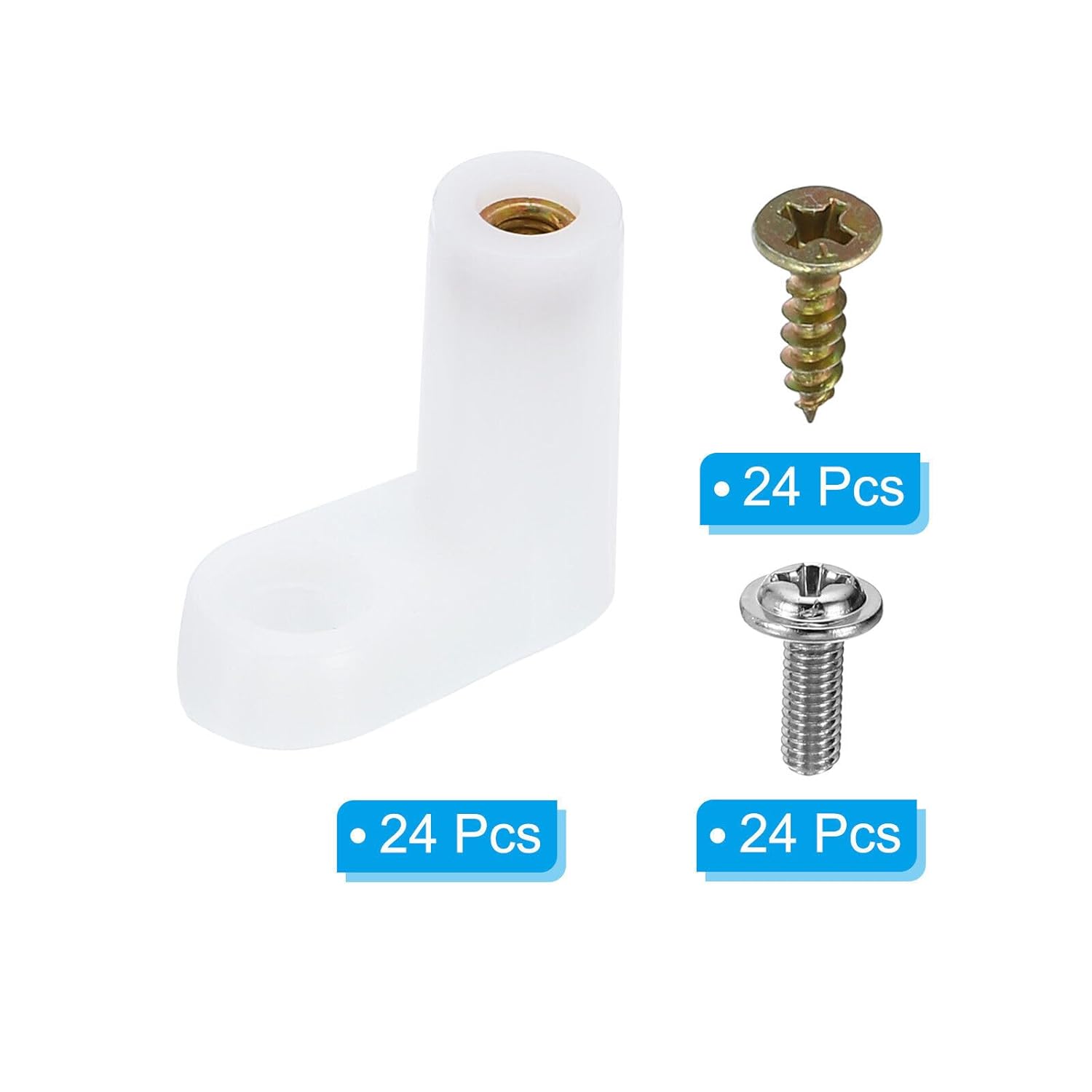 20mm L Type PCB Spacer Kit, 24Pack PCB Insulated Board Standoffs with Screws HOAICH566