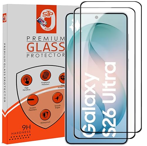 Image of STP FEEL Premium Tempered Glass Screen Protector Guard Compatible For Samsung Galaxy S26 Ultra 5G (Ultrasonic Fingerprint Working) (6.9 Inch, Pack of 2) | Edge to Edge Coverage