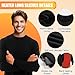 Vinsatin 4 Pcs Size Heated Thermal Tops for Men Women with Knitted Hat Glove Scarf Electric Heated Underwear Long Sleeves(XL,Men) Black