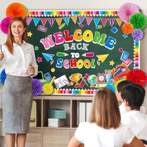 Kit décorations tableau d'affichage et éventail 3D pour égayer la classe