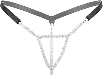 Amazon.com: Aislor Women's Stretchy Pearl G-String Thong Briefs V