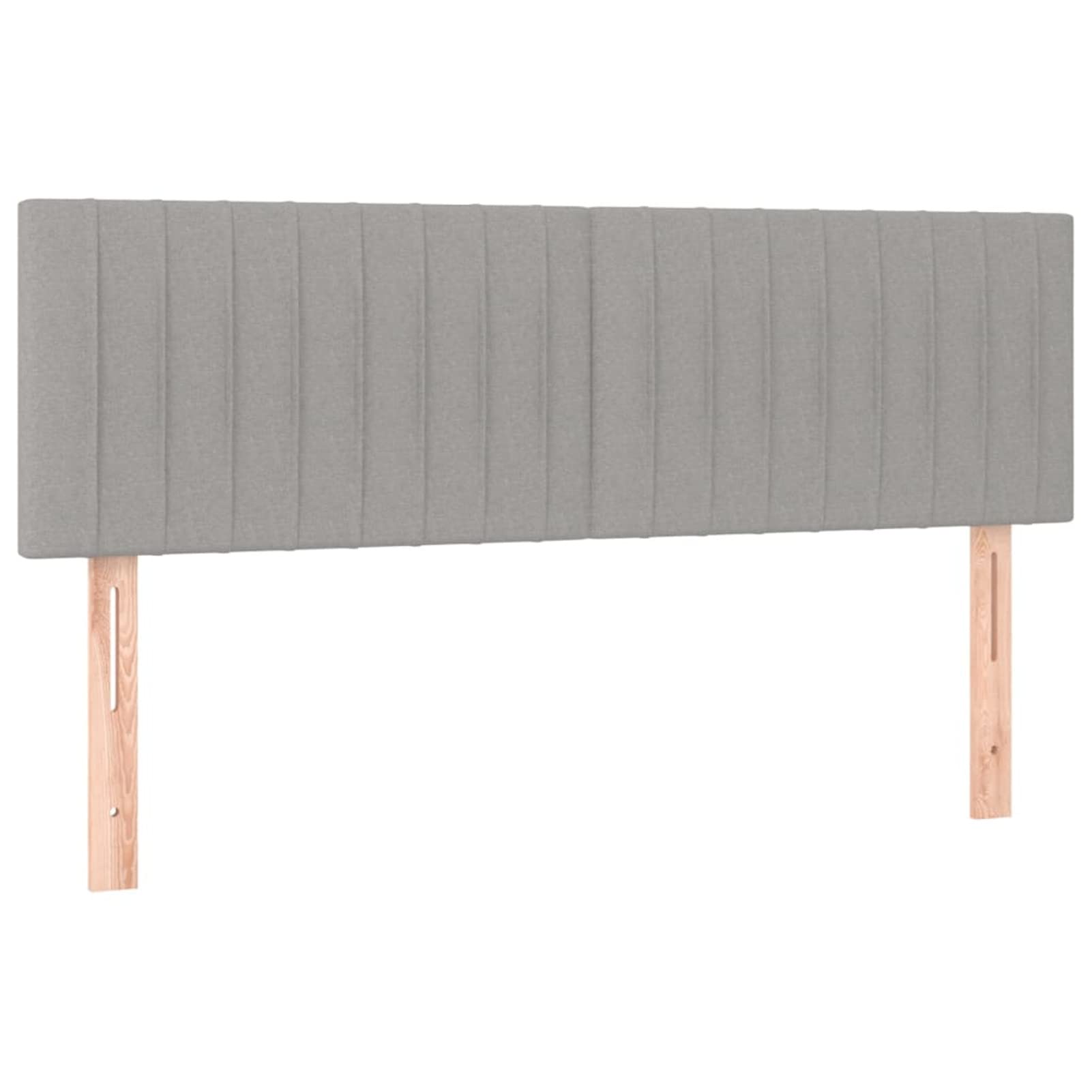 Cabeceros 2 Unidades, Cabezal De Cama, Cabecera para Cama, Cabezales Dormitorios Modernos, Tela Gris Claro 72x5x78/88 cm
