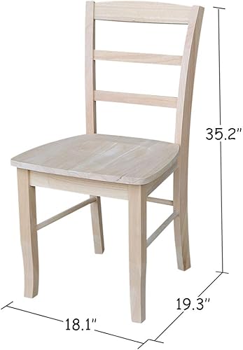 Miniatura 3 de Juego de dos sillas de comedor Madrid con espalda desplegable, sin terminar