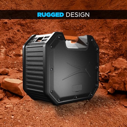 Image of Altec Lansing TOUGHBOXX Bluetooth Speaker, 70W Peak Power, IPX5 Waterproof, 18Hr Playtime, Party Sync 100+ Units, FM Radio, USB-C & Mic In, Ultimate Portable Outdoor Bluetooth Speaker