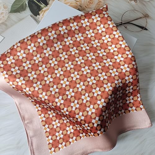 100% Mulberry Square Silk Scarf - Neckerchief Headscarf Gift Packed - 21" x 21"4