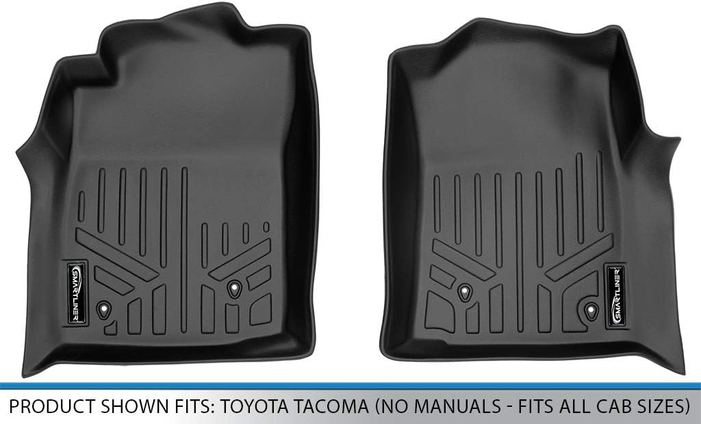 SMARTLINER Custom Fit Floor Mats 1st Row Liner Set for 2005-2011 Toyota Tacoma