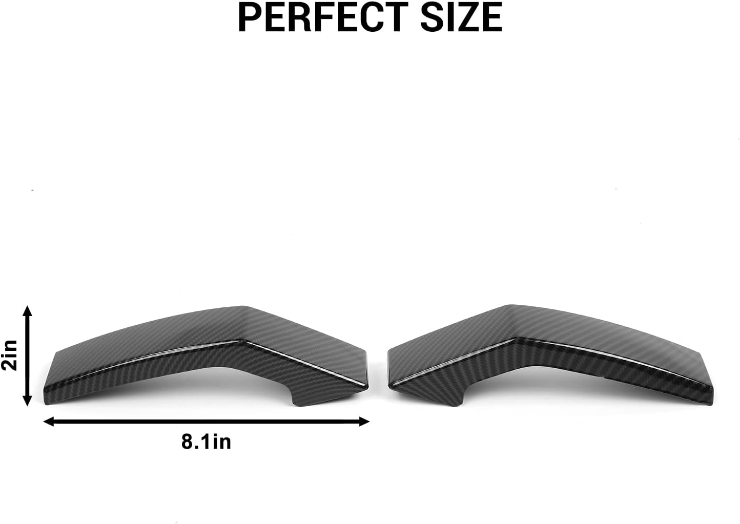 Jimen Compatible with Ford F150 2021-2023, Front Grille Cover Trim Exterior Accessories (Carbon Fiber)