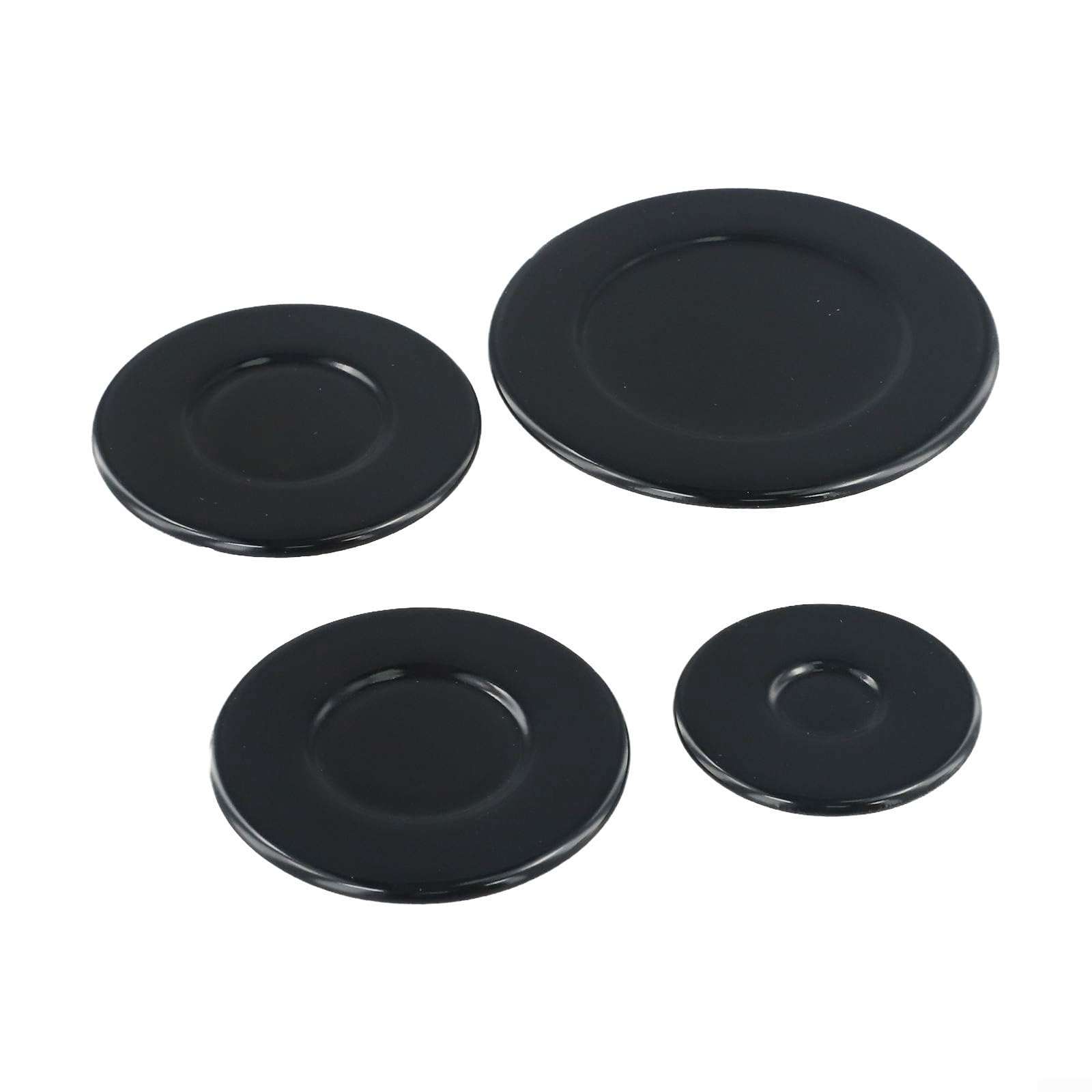Gasbrennerkappen-Set für Herd, 4 Stück, 55 mm, 75 mm, 100 mm, schnelles und effizientes Kochen (flach)