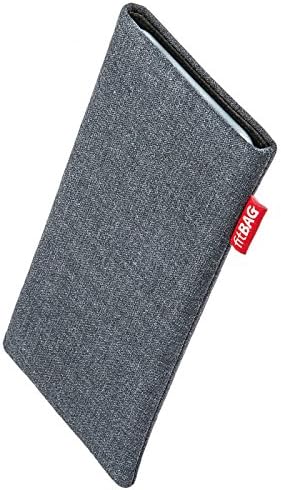 fitBAG Jive Gray Custom Tailored Sleeve for Apple iPhone 8 / SE 2 (2020) / SE 3 (2022) | Made in Germany | Fine Suit Fabric Pouch case Cover with Microfibre Lining for Display Cleaning