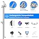 NEEWER Pro Hochleistungs C Ständer aus 100% Edelstahl mit Auslegerarm, maximale Höhe 320cm, Fotografie Lichtstativ mit 128cm Haltearm, 2 Griffköpfe für Studio Monolicht, Softbox, Reflektor