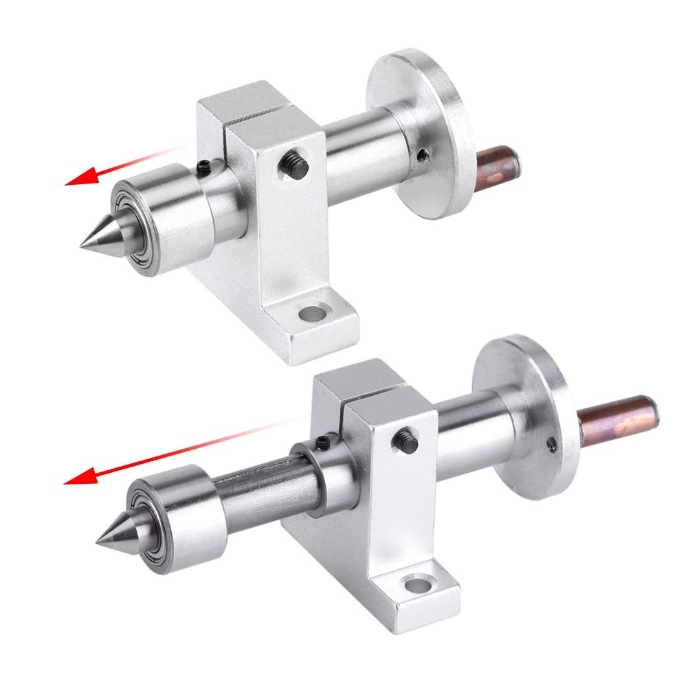 Double Bearing Live Center,Mini Lathe Telescopic Taper Revolving Centre,Adjustable Holing Depth,Good Heat,High Mechanical Strength,for Woodworking or Lathe Machine