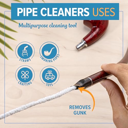 16 Inch Long Pipe Cleaners for Cleaning, Craft, Hobby | Soft Bristle Bulk | Chenille Stems - 48 Count - Image 2