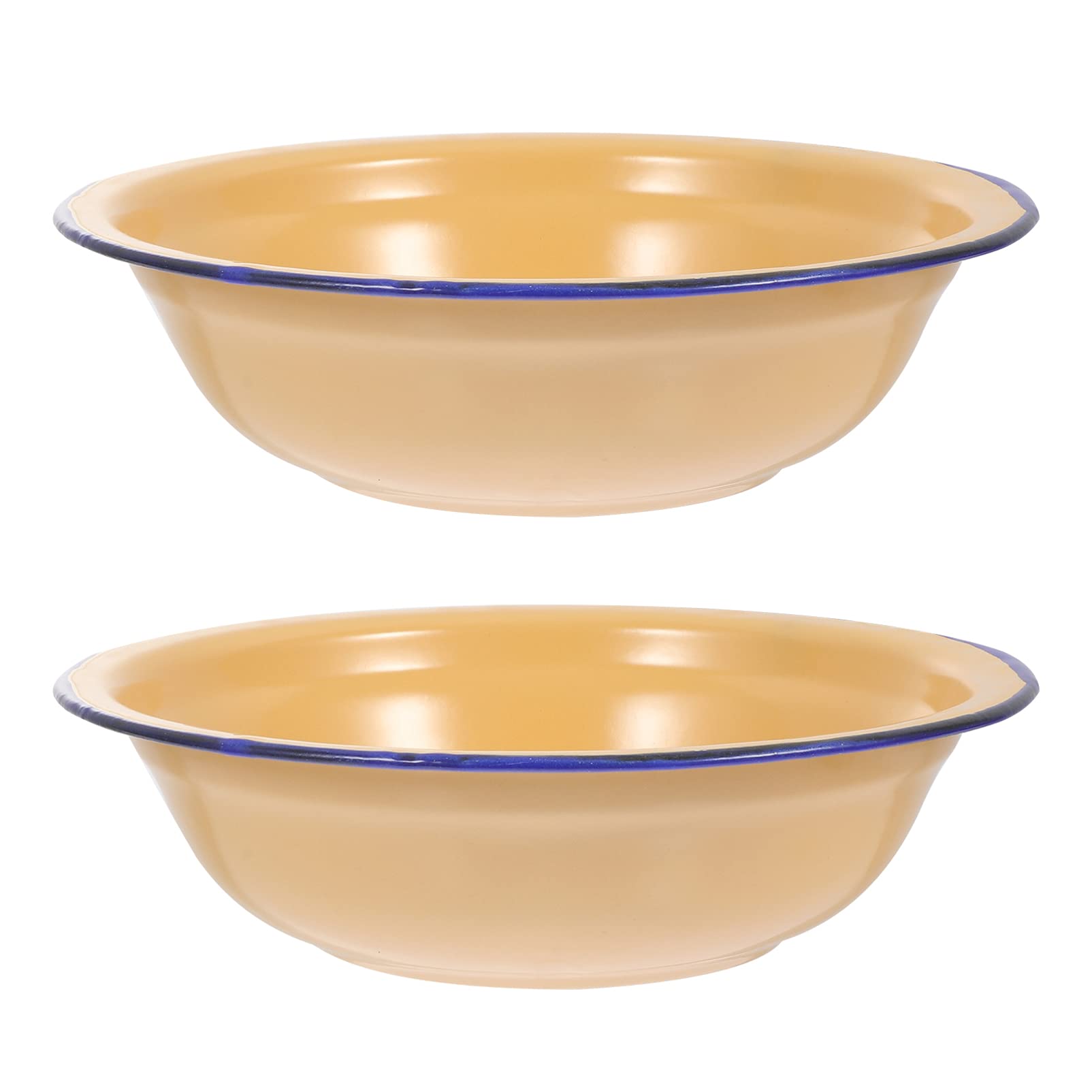 Misa emaliowana Misa ceramiczna w kolorze emalii 2 szt. Miski emaliowane Umywalki emaliowane Zagęszczona emaliowana miska do mieszania Talerze do zupy Okrągła miska do serwowania sałatek Miska na zupę