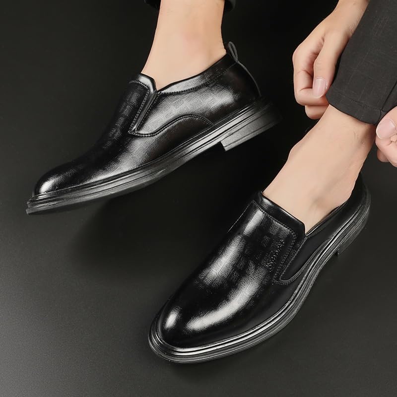 Men's Casual Oxford Shoes Black Platform Business Casual Dress Shoes for Men4