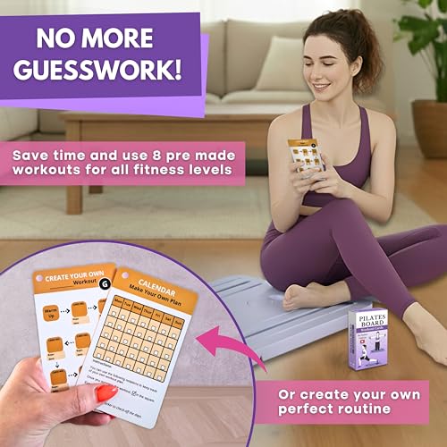 Tarjetas de entrenamiento de tabla de pilates con videos y libro electronico 5