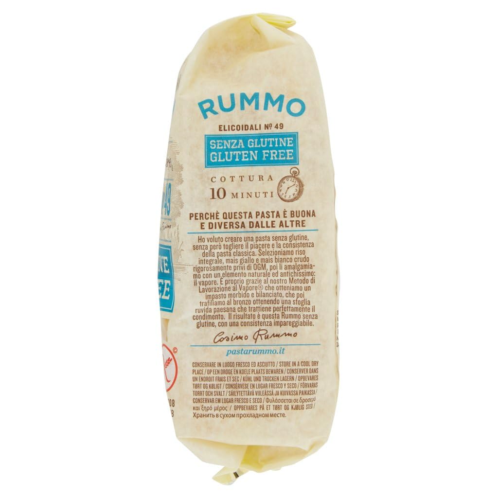 Italian Gourmet Pasta Elicoidali n.49 senza Glutine 20 x 400g glutenfrei | Trafilata al bronzo, cottura tenace; 100% italienisch, ideal für Aufläufe und, Gesamtnettogewicht 8 kg + Kostenlos Polpa 400g