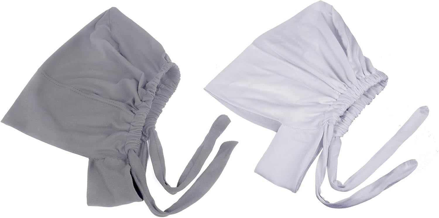 BXT 2 Pcs Women Hijab Undercap Islamic Muslim Non Slip Under Scarf Turban Solid Color Beanie Stretchy Breathable Bonnet Cap