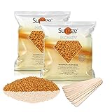 Sunzze Italian Wax, Nature Wachsperlen. Filmwachs. Niedrig Temperatur und Flexibel. Intim, Beine, Arme und Gesicht, 2kg