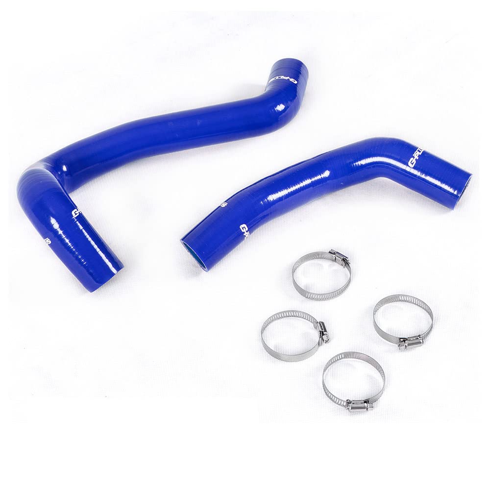 PIT66 Silicone Coolant Radiator Hose Kit,Compatible with 2007-2017 Tundra 5.7L V8 Blue with Clamps