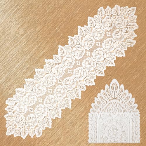 2 Stück Tischläufer Spitze 120*35cm Tischläufer Hochzeit Spitze...