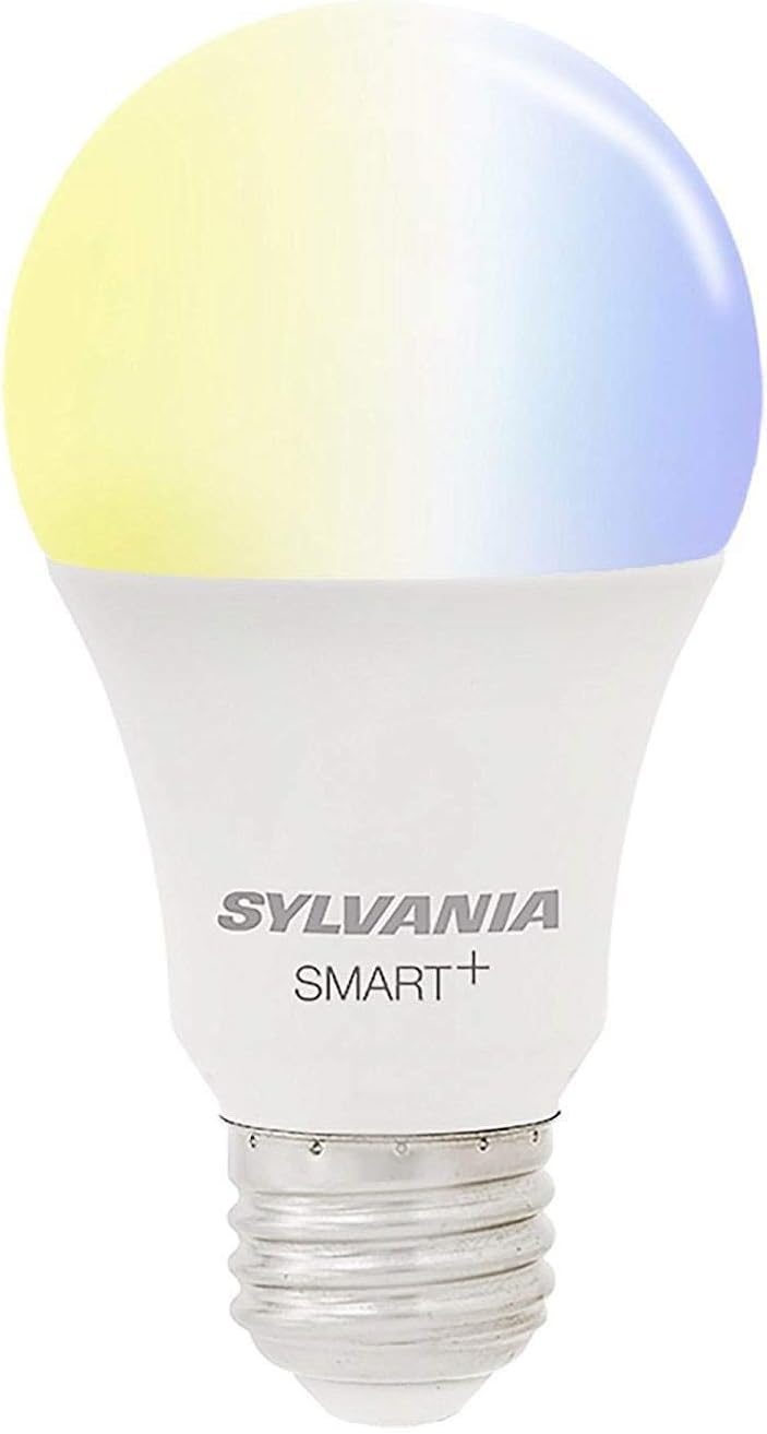 Sylvania Smart+ ZigBee Adjustable White A19 LED Bulb, Works with SmartThings and Amazon Echo Plus, Hub Needed for Amazon Alexa and The Google Assistant, Soft White