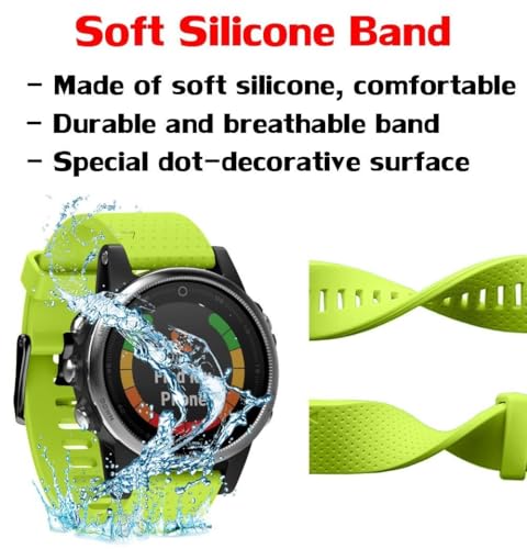 Bracelet montre Fenix 6S facile à monter en silicone souple et durable - 3