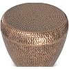 SIMPLIHOME Preston Metal Table - 22 inch Wide Solid Metal Round Side Table in Antique Copper, Modern Industrial Accent Table for Living Room or Bedroom with Textured Finish, Assembled