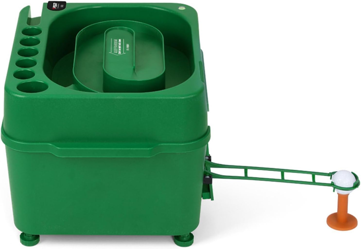 G.olf Ball Dispenser, Electric Induction Automatic Ball Dispenser, Height Adjustable, with 6 Holes Club Holder, for Indoor