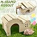 Niuohoy Hermit Crab Kit Hideout Water Pool Tank Decorative Accessories with Palm Tree Decorations Enrichment Toy for Turtles Lizard Frog Gecko Chameleons