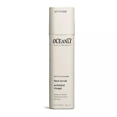 ATTITUDE Oceanly - Barra de limpieza facial, verificada por EWG, sin plástico, ingredientes a base de plantas y minerales, productos de belleza