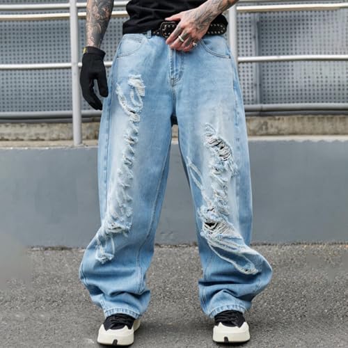 Cambkatl Men's Vintage Baggy Cargo Pants Loose Casual Joggers Hiking Parachute Pants Work Trousers with Pockets4