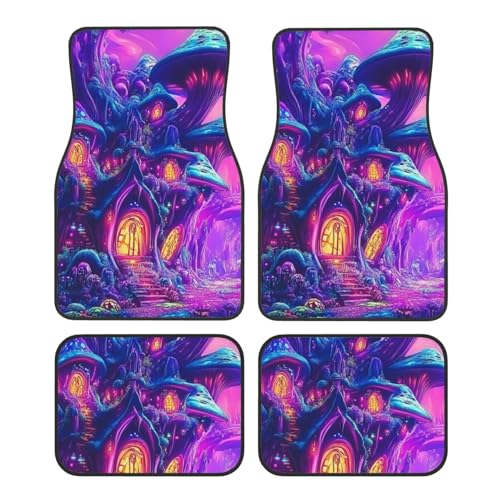 Forest Beauty Plant - Juego de 4 alfombrillas para coche, accesorios para sedán, furgonetas, SUV, camionetas
