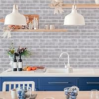 Decoroom Fliesenaufkleber Grau Brick Vinyl Selbstklebende Fliesenfolie – Ansicht 7