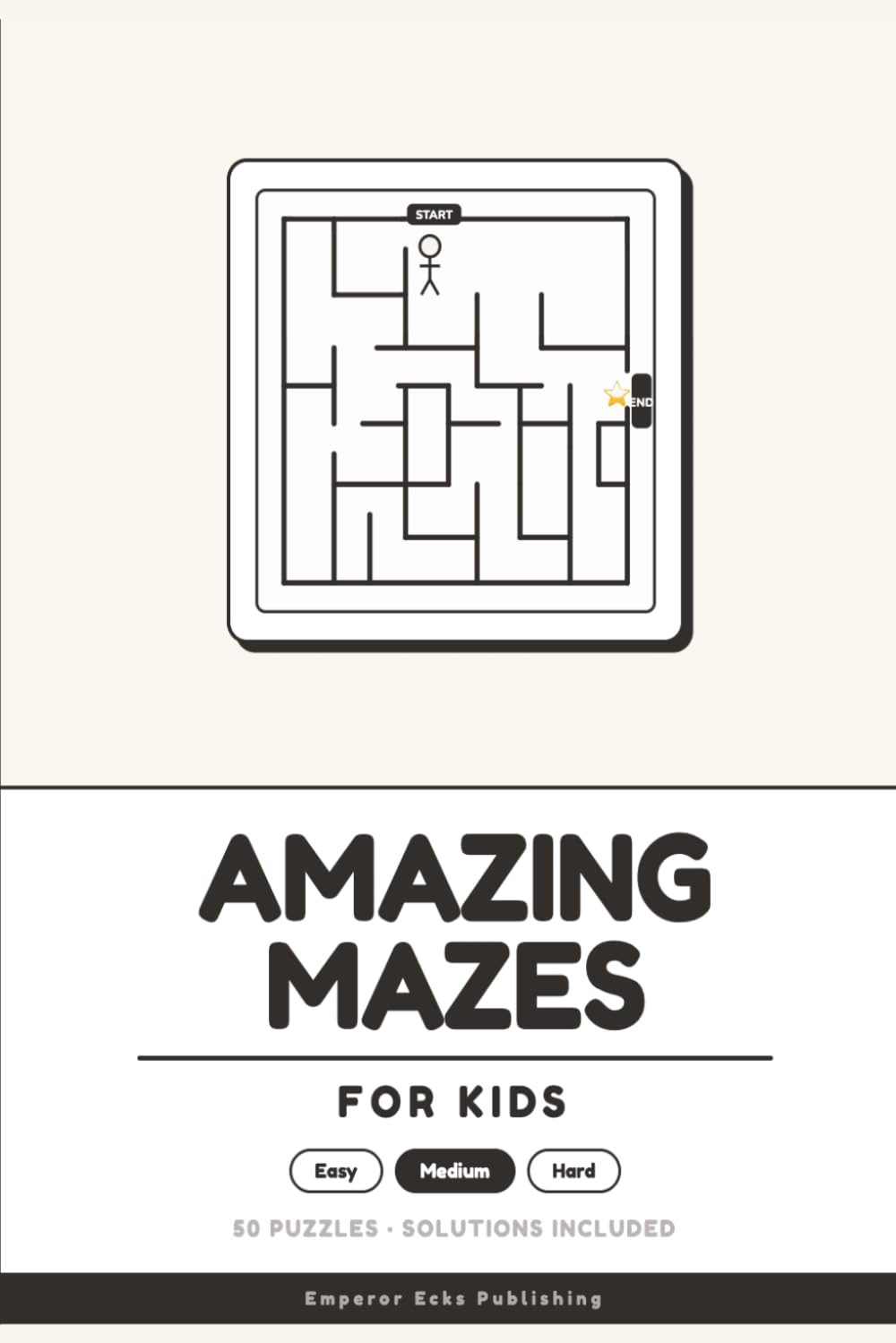 Amazing Mazes for Kids: Maze puzzles for kids | 50 mazes with solutions | 6-12 years old | Fun without screentime