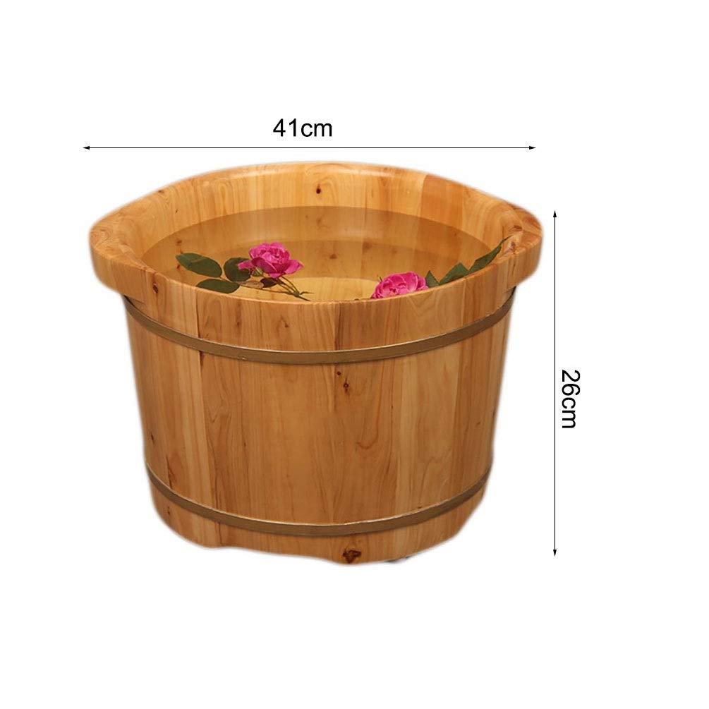 Spa do stóp Drewniana beczka Sauna Drewniane wiadro, Duża wanna z hydromasażem do kąpieli stóp, Relaksacyjna kąpiel stóp z pedicure, Spa do masażu stóp dla domu, Spa do stóp i nóg dla dorosłych