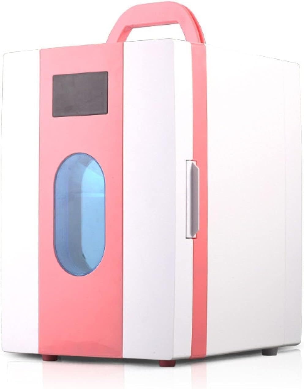 Mini refrigerador para coche, 12 V/120 V, ideal para el hogar, el dormitorio, el coche, las vacaciones, la comida y las bebidas, 10 L (color: rosa)