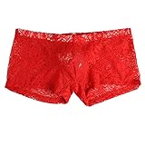 ♉♉Design: Herren sexy Spitzen Unterwäsche, sexy Spitzen-Design, weich und atmungsaktiv, sexy und verführerisch, zeigen Sie Ihren Charme vor der Person, die Sie lieben, wecken den Wunsch seines Herzens.