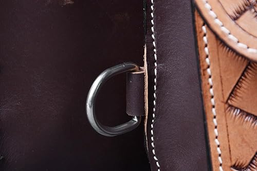 Vista 10 de HILASON Western Horse - Bolsa de sillín de cuero resistente y tradicional Bolsa de sillín Bolsa de sillín de caballo Bolsa de sillín