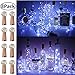 Produktbild 20 LED-Lichterkette für Weinflaschen, Kupferdraht, batteriebetrieben, 2 m, für Weinflaschen, Lichterkette, Flasche, DIY, Weihnachten, Hochzeit, Party-Dekoration 20 LED 8 Pack Cool White