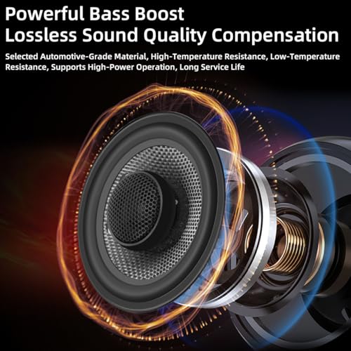 Image of Upgrade 4-Inch Car Coaxial Speakers - 2-Way Full Range Stereo, 300W Peak Power, Carbon Fiber Cone, 4 Ohm, High Fidelity Audio for Surround Sound - Professional High-End Auto Audio System