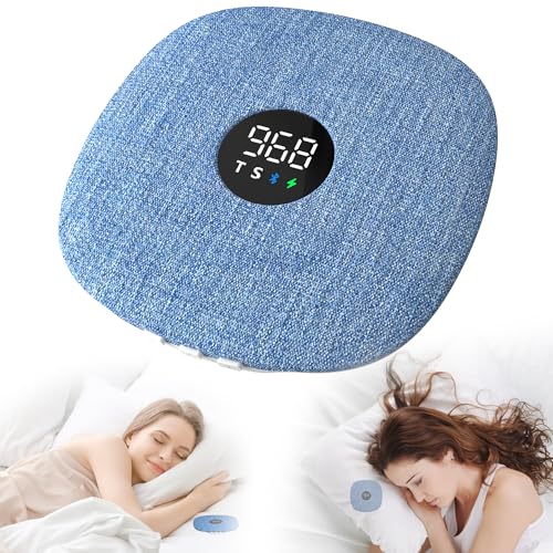 Image of Under Pillow Speaker for Sleeping, Dual Bone Conduction Bluetooth Pillow Speaker with Led Display, TF Card Bluetooth Two Playback Modes, Timer Adjustment,16 Hours Battery Life for Sleep Aid (Blue)