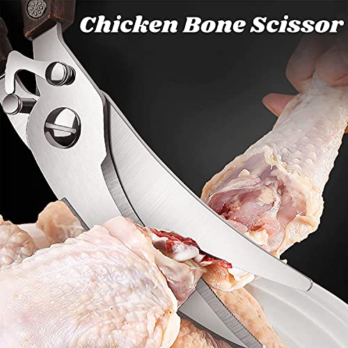 Dream Reach Heavy Duty Poultry Shears With Serrated Edge - For Chicken, Bone, Meat, Turkey, Fish - No Rust, Spring Loaded, Stainless Steel Kitchen Scissors thumb #1
