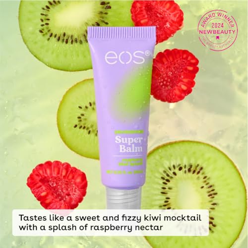 Image of eos 24H Moisture Super Balm - Raspberry Kiwi Splash, Day or Night Lip Treatment, Made for Sensitive Skin, Lip Balms & Moisturizers, 0.35 fl oz (Pack of 2)