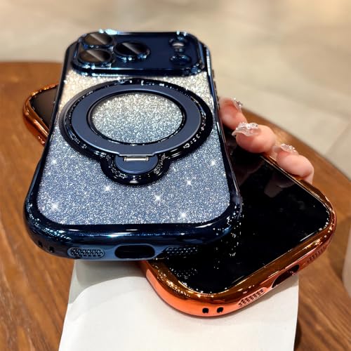 LXK 360 Spin Magnetic Stand for iPhone 17 Pro Max Case Glitter Bling Card by LXK - Used condition - Image 6