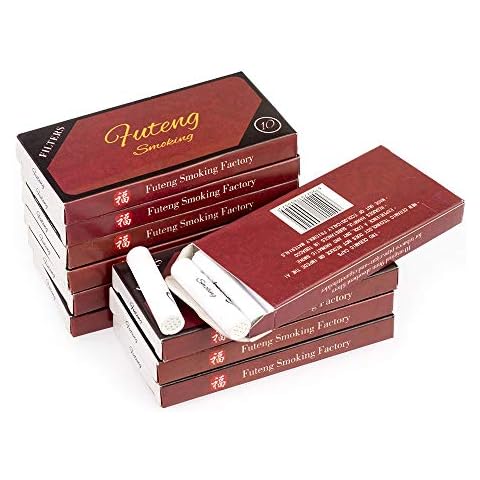 200pcs 9mm Activated Carbon Pipe Filters for Tobacco Pipe Cigarette Holder Cover