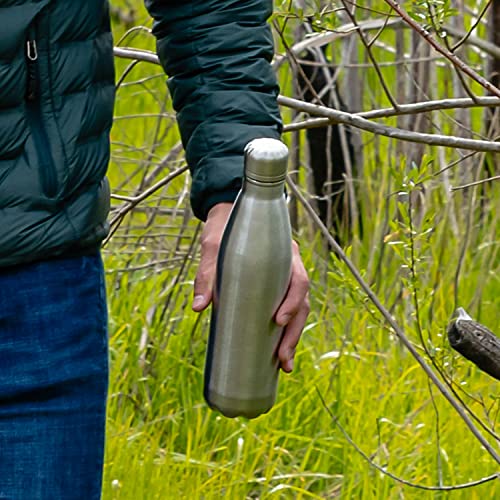 Lasergram Single Wall Stainless Steel Water Bottle, Keep Calm And Play Tennis, Personalized Engraving Included #TOP4