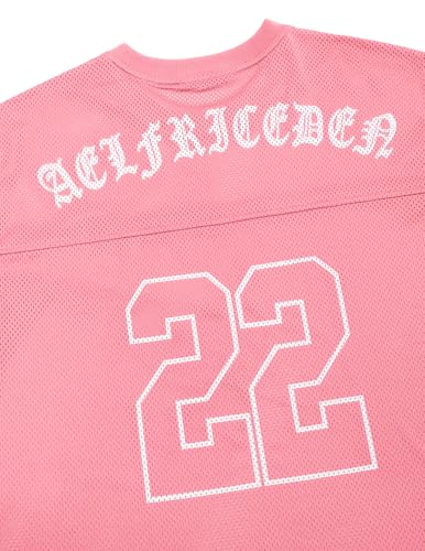 Aelfric Eden Mens Jersey Shirts Mesh Print Number Unisex Oversized Graphic Tees Short Sleeve Casual T Shirt Y2k Tops