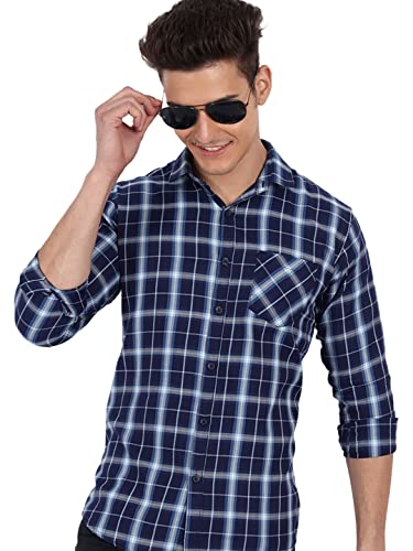 Majestic Man Checkered Slim fit Casual Shirt