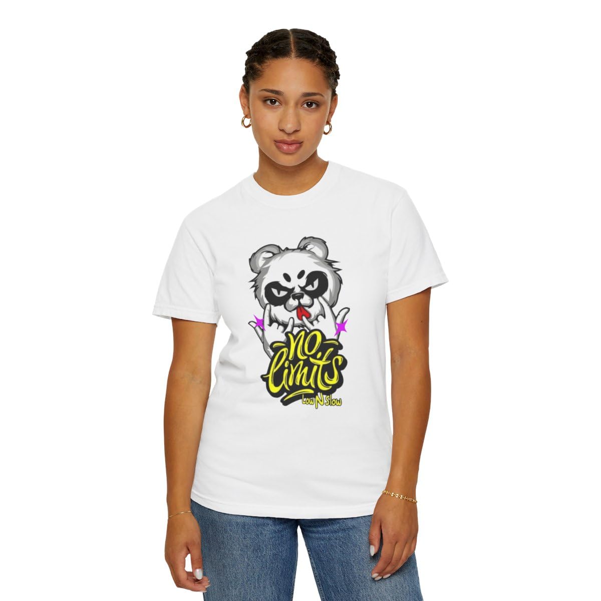 No Limits Panda Graphic T-Shirt, Cool Casual Wear, Fun Gift Idea, Unisex Softstyle T-Shirt-image-35