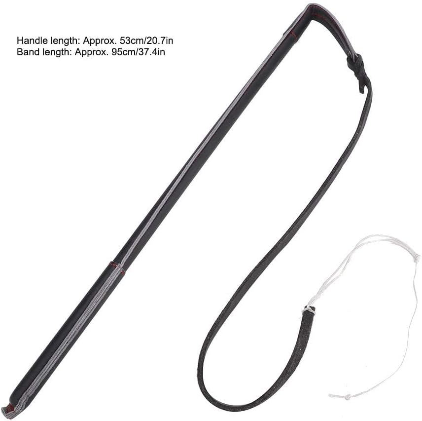 Cowhide Dog Agitation Whip Dog Teaser Wand Dog Training Whip Dog Teaser Wand Medium Large Dogs Training Accessory for Pulling, Chasing, Chewing, Teasing, Training